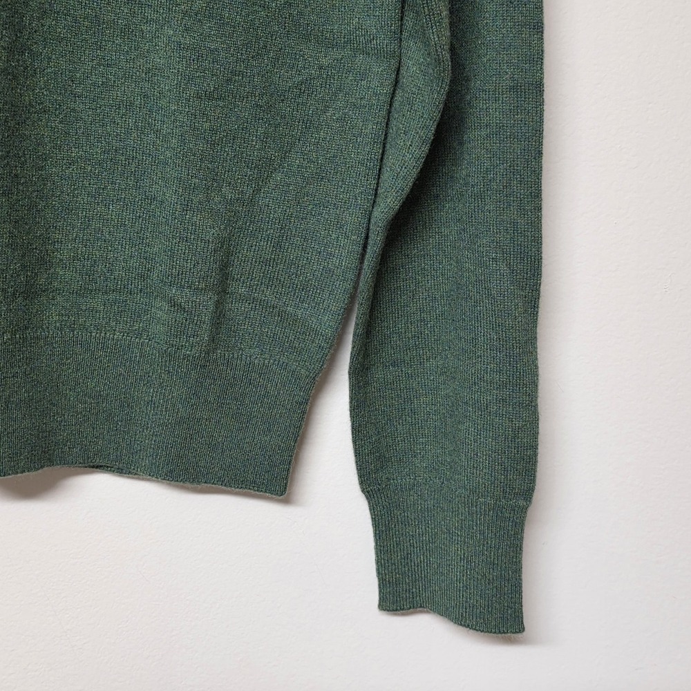 Quince Womens Mongolian Cashmere Crewneck Sweater Forest Floor Green Sz M NWT - Picture 3 of 8